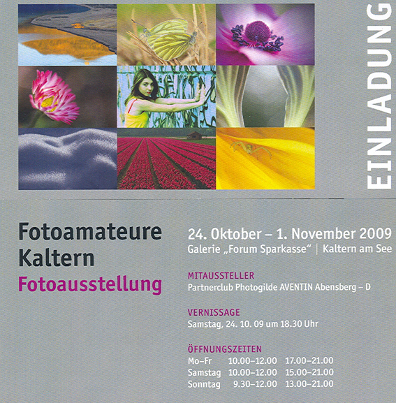 Einladung zur Fotoausstellung